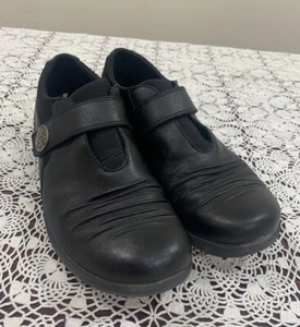 Abeo Black Smart 3545 Leather Slip-On Woman’s Comfort Shoes Size 10 - Picture 1 of 11