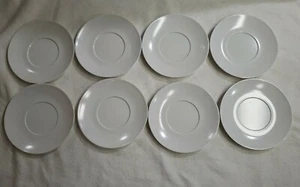 8 Piattini Piattini Vintage Bianco Originale Melamina Melmac Camper Campeggio cp  - Foto 1 di 5