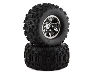 Traxxas Sledgehammer Reifen auf Felge schwarz chrome TRX7774A X-Maxx 8S, XRT VXL - Bild 1 von 3