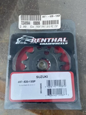 NUEVO ⚡ RENTHAL 2013-2021 Piñón delantero Suzuki RMZ 250 13 dientes 497--520-13GP Foto 1 de 4