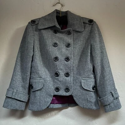 Chaqueta Robert Rodriguez Mujer Talla 6 Doble Pecho Manga 3/4 Gris Poliéster Foto 1 de 4