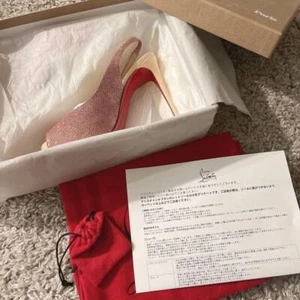 Christian Louboutin Pink Glitter High heel Pumps New with Box EU Size 36 - Picture 1 of 3
