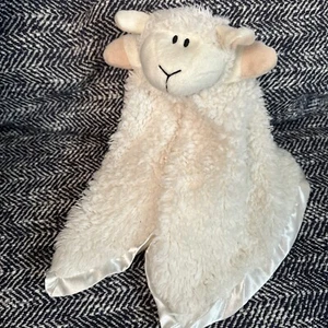 Stephan Baby Lamb Lovey Plush Security Blanket Satin Trim sherpa - Picture 1 of 5