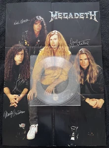 Megadeth – Symphony Of Destruction 12'' CLEAR VINYL FOLD-OUT POSTER 1992 TESTED - Picture 1 of 8