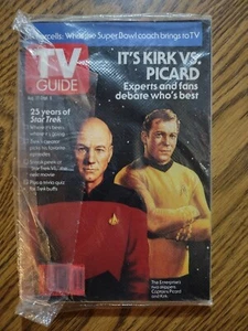 Star Trek TV Guide Picard vs Kirk in plastic to protect it - Bild 1 von 1