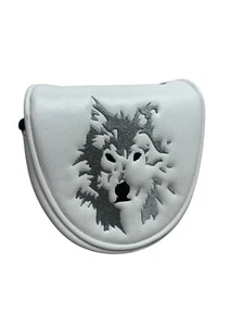 Wolf Creek Golf Logo Mallet Putter Headcover White Magnetic Closure - Picture 1 of 5