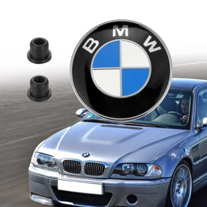 Für BMW Emblem Blau Logo V+H Motorhaube Heckklappe Abzeichen +Tüllen 82MM - Bild 1 von 5