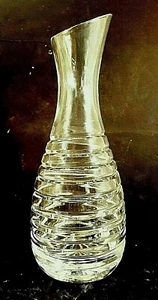 KLARE MODERNE KRISTALLKARAFFE 11,5" HOCH Unbedingt ansehen! - Bild 1 von 3