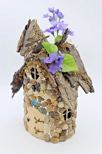 Handcrafted Homemade 12" Fairy House Garden Gnome House *INDOOR USE ONLY - Picture 1 of 7