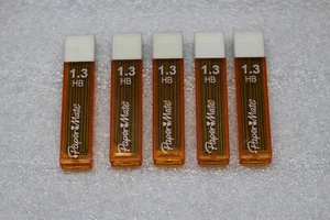 5 Tubes - Paper Mate Mates 1.3mm HB Mechanical Pencil #2 Lead Refill 60 Sticks - Picture 1 of 2
