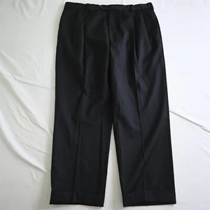 Jos A Bank 36x29 Black 100% Wool Pleated Cuffed Classic Mens Dress Pants - Picture 1 of 9