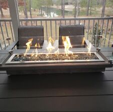 Drop-in Fire Pit Pan w/ Burner |  Stainless Steel | Gas Or Propane- 36x12