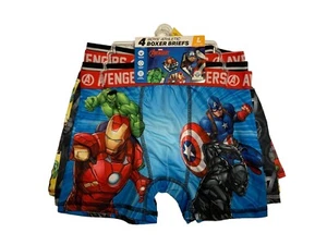 NEW 4-pk Marvel Avengers Boys Athletic Boxer Briefs Underwear Size 10/12 Large - Picture 1 of 6