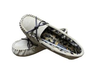 Tamarac Comfort Slippers SAND "PEGGY SUE" Womens Sz 11 M 933206 Moccasin Cowhide - Picture 1 of 12