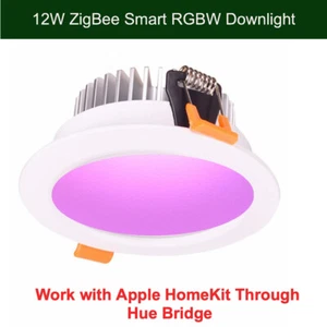 12W Smart ZigBee RGBW LED Downlight for Apple HomeKit Automation with Hue Bridge - Picture 1 of 7
