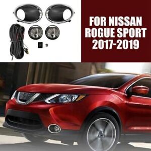 For Nissan Rogue Sport 2017-2019 Fog Light Lamp w/Bulb+Switch+Harness+Cover