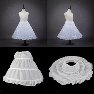 Kinder Reifrock heiß Petticoat Mädchen Unterrock Braut Krinoline Gemütlich BJ - Bild 1 von 5