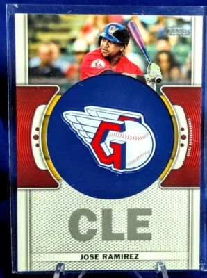 Jose Ramirez Team Logo Patch Relic 2023 Topps  #TLP-JRA Guardians M4 - Image 1 of 2