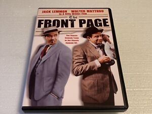 The Front Page (DVD) Jack Lemmon, Walter Matthau ORIGINAL 1974 FILM USA REGION 1
