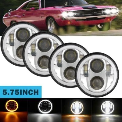 4 peças 5-3/4" 5.75" faróis de LED Hi/Lo DRL para GMC C15 C1500 C25 C2500 C35 C3500 - Imagem 1 de 4