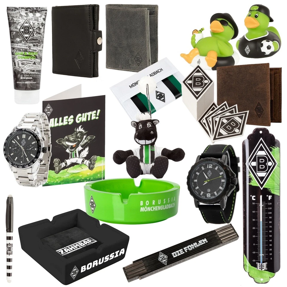 Borussia Mönchengladbach Fanartikel Uhr Badeente Zahnbürste Jünter BMG
