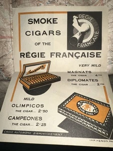 Regie Francaise | Old cigarette ad, Bar store decor - Picture 1 of 2