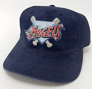Vintage Los Angeles Anaheim Angels Strap back Cap Hat Nissin Wings Disney Logo - Picture 1 of 9