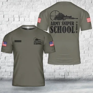 Custom Name US Army Sniper School, Ft Benning GA T-Shirt 3D - Picture 1 of 2