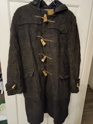 Gloverall Mens Duffle Coat  Size 40 Charcoal Vintage 1950s  - Image 1 of 4