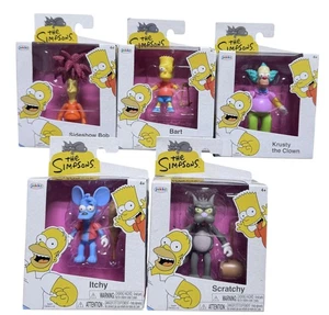 Los Simpson 2.5" Onda 2 Set Bart Itchy Scratchy Krusty Sideshow Bob Jakks - Imagen 1 de 5