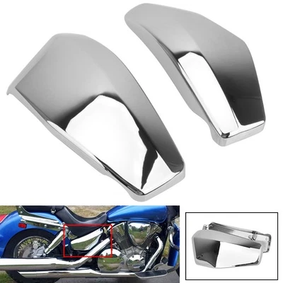 2PCS Battery Side Cover For Honda VTX1300R VTX1300S VTX1300C VTX 1300T 2003-2009 Foto 1 de 4
