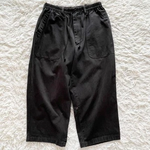 Yohji Yamoto POUR HOMME 18AW "Katsuragi" Twill Drawstring Pants, Charcoal, Men's - Picture 1 of 10