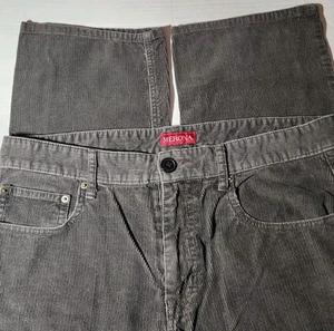 Merona Wale Cordhose gerades Bein entspannt 5 Pocket Herren 34 x 32 anthrazit - Bild 1 von 4
