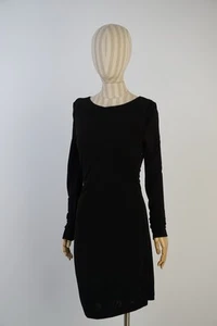 Roberto Cavalli Class Kleid drapiert schwarz IT42 M Langarm Viskosemischung ITALY - Bild 1 von 19