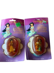 1994 Disney Aladdin Glycerin Soap Bars w/ Toy Inside NOS Sealed Vintage Lot - Picture 1 of 4