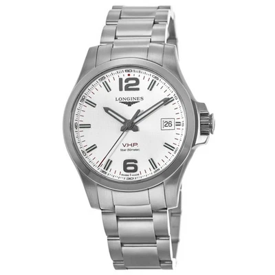 New Longines Conquest V.H.P. Stainless Steel Silver Men's Watch L3.716.4.76.6 - Image 1 of 3