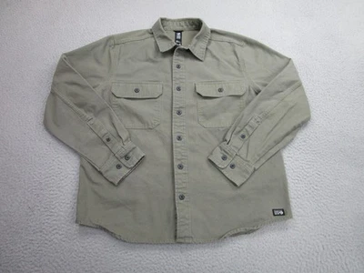 Camisa Mountain Hardwear Para Hombre Mediana Verde Utilidad Con Botones Algodón Pesado Foto 1 de 4