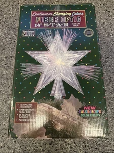 Albero di Natale Vintage Bradford 14" Fibra Ottica Cambia Colore Stella PlugIN - Foto 1 di 7