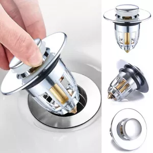 Tappo tappo lavabo bagno universale nucleo lavabo rimbalzo filtro scarico casa - Foto 1 di 12
