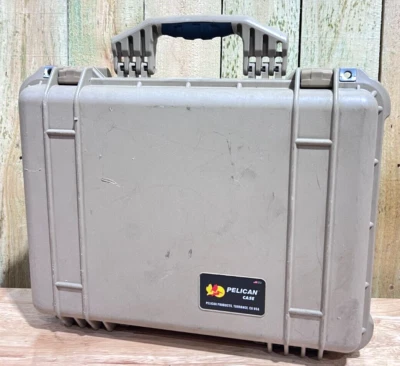 Pelican 1520 Tan Hard Protector Case Good Condition A/B Waterproof Free Shipping - Image 1 of 4