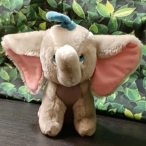 Walt Disney 8" Dumbo Plush Vintage The Flying Elephant Blue Hat w/ Big Pink Ears - Picture 1 of 10
