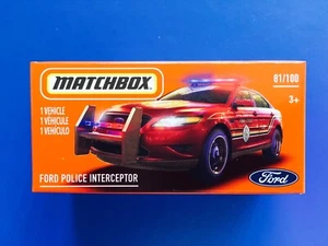 2021 Matchbox Power Grabs 2011 V8 FORD POLICE INTERCEPTOR FIRE CHIEF SEDAN - new - Picture 1 of 4