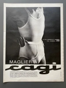 Maglieria cagi Herren Unterwäsche italiano 1966 Vintage Ad Werbung Annuncio - Bild 1 von 1
