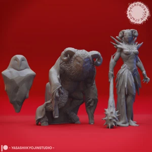 Auril - 32/54mm Miniature for Tabletop RPGs (DnD, D&D, Icewind Dale, Pathfinder) - Foto 1 di 13