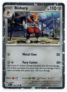 Pokemon Obsidian Flammen Cosmo Holo 149/197 Bisharp - Bild 1 von 2