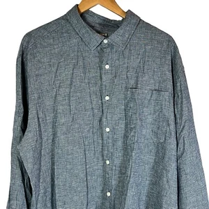 Goodfellow & Co Men’s Long Sleeve Shirt Color Denim Heather Blue Size X-Large - Picture 1 of 9