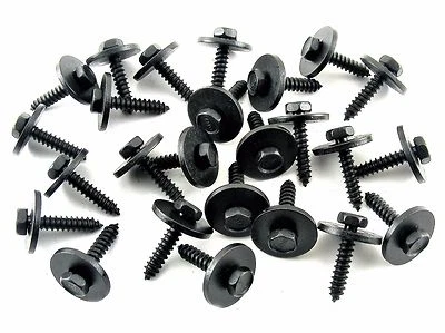 Datsun Interior Screws- M4.2 x 20mm Long- 7mm Hex- 17mm Washer- 25 screws- #225 - Image 1 of 4