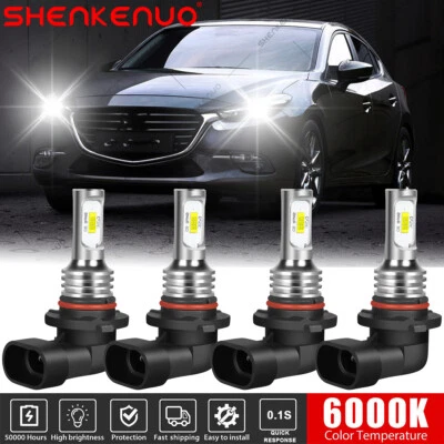 Combo bombilla faros LED haz alto/bajo para Mazda 3 2010-2018 Mazda 3 Sport 6000K Foto 1 de 4