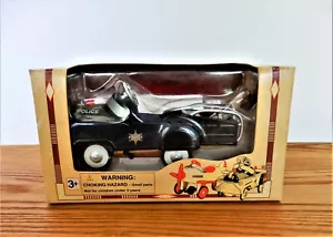 Golden Wheels Pedal Power Die Cast Metal 1/10 Scale Police Car Working Pedal NIB - Picture 1 of 12