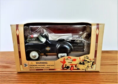 Golden Wheels Pedal Power Die Cast Metal 1/10 Scale Police Car Working Pedal NIB - Image 1 of 4